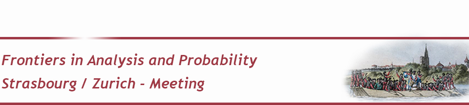 Strasbourg / Zurich - 2nd Meeting Frontiers in Analysis and Probability
