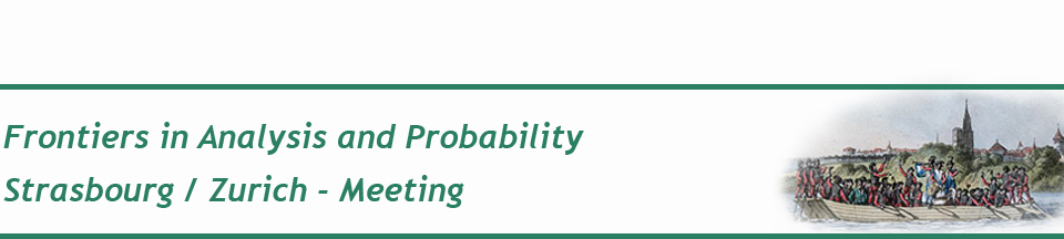 Strasbourg / Zurich - 3rd Meeting Frontiers in Analysis and Probability